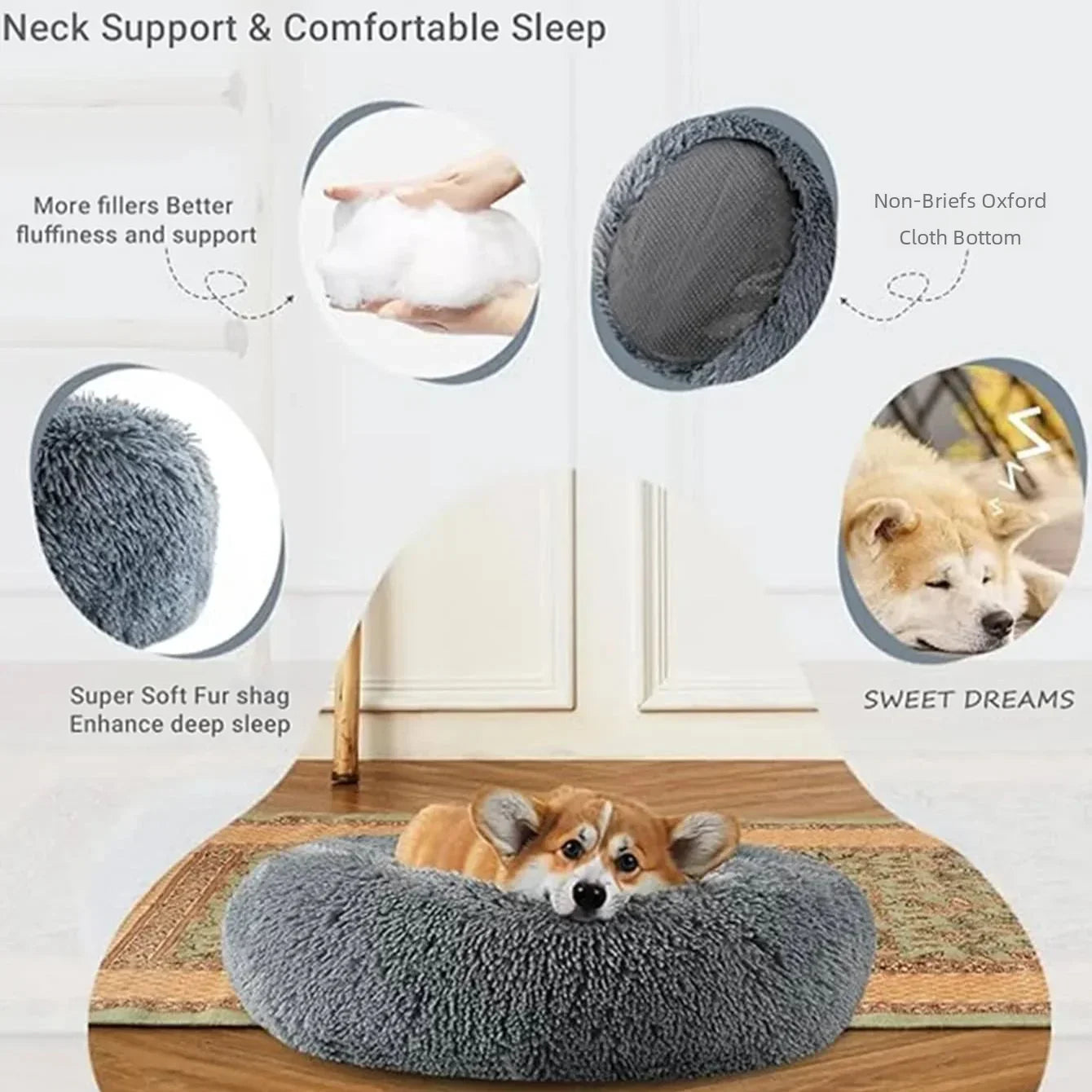 Cozy Round Pet Bed